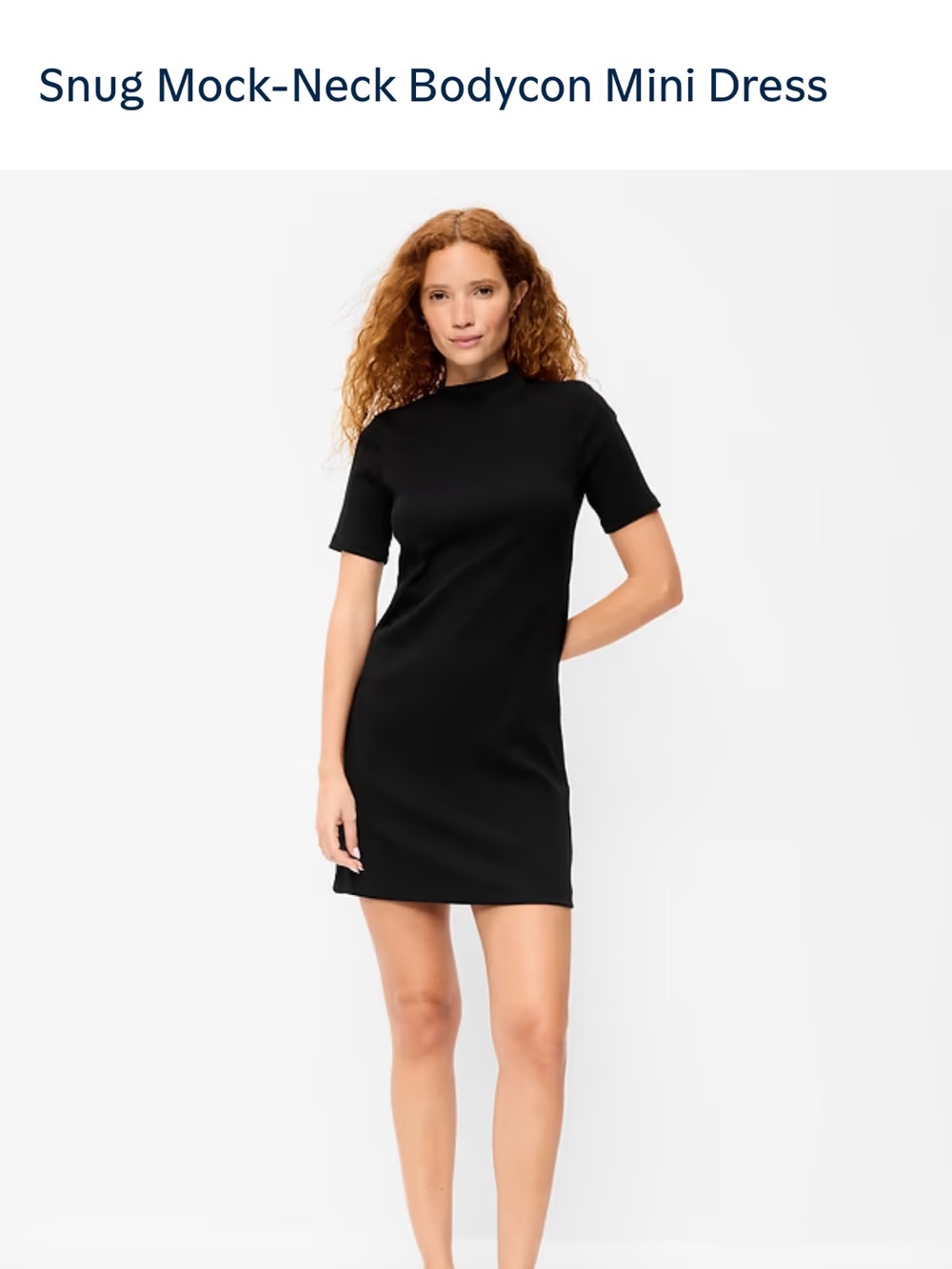 Old Navy Black Mock-Neck Bodycon Mini Dress